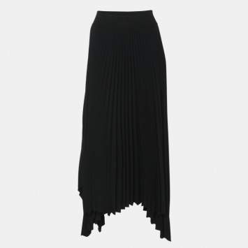 Joseph Black Plisse Pleated Skirt M