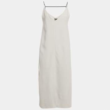 Joseph Grey Stretch Crepe Midi Dress M