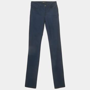 Pre Owned Joseph Blue Gabardine Stretch Skinny Nino Jeans S/Waist 26"