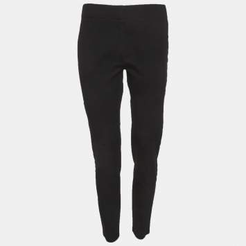 Pre Owned Joseph Black Gabardine Straight Fit Leggings L