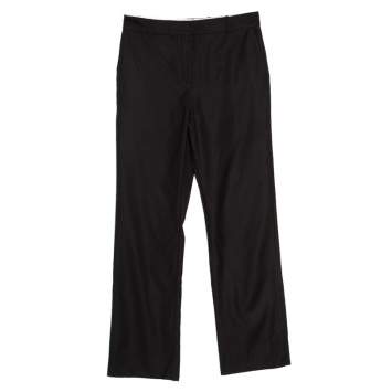 Pre Owned Joseph Black Wool Lad Super 100 Tailored Trousers S