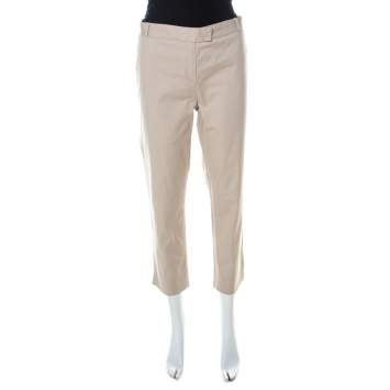 Pre Owned Joseph Beige Stretch Cotton Tailored Finley Trousers M