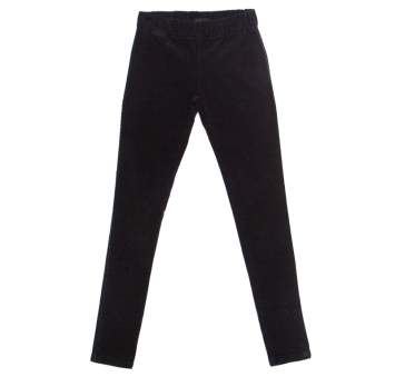 Pre Owned Joseph Black Cotton Elastic Waist Skinny Corduroy Trousers S