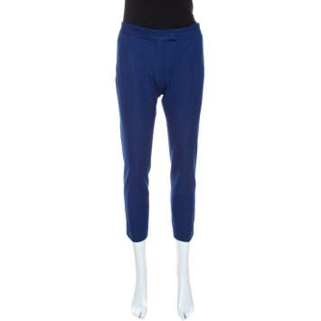 Pre Owned Joseph Blue Stretch Gabardine Queen Fit Cropped Pants S