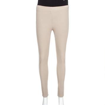 Pre Owned Joseph Beige Stretch Gabardine Leggings S