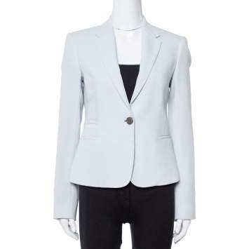Pre Owned Joseph Powder Blue Stretch Crepe Jazz Blazer M