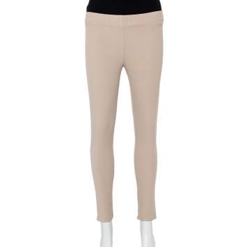 Pre Owned Joseph Beige Stretch Gabardine Leggings S