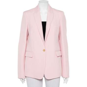 Pre Owned Joseph Pink Wool Button Front Hampstead Blazer L