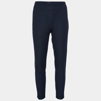 Pre Owned Joseph Navy Blue Gabardine Stretch New Tony Trousers M
