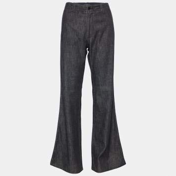 Pre Owned Joseph Grey Cotton Flared Trousers M