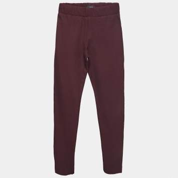 Pre Owned Joseph Plum Purple Stretch Gabardine Leggings S