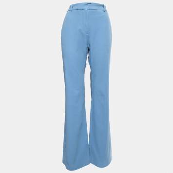 Pre Owned Joseph Light Blue Stretch Cotton Tarifa Trousers L