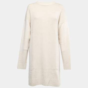 Pre Owned Joseph Off White Cashmere Cable Knit Sweater L