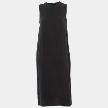 مملوكة مسبقًا Joseph Black Silk Sleeveless Midi Dress M