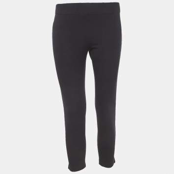 Pre Owned Joseph Black Gabardine Cropped Leggings S