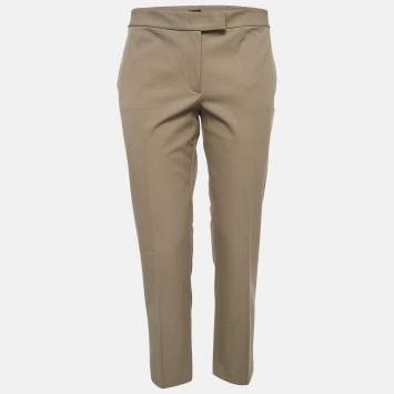 Pre Owned Joseph Green Queen Gabardine Straight Formal Trousers M