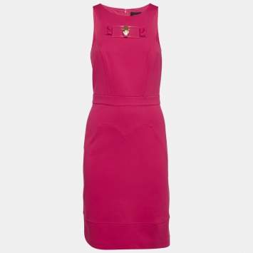 Pre Owned Just Cavalli Pink Jersey Embellished Sleeveless Short Dress S