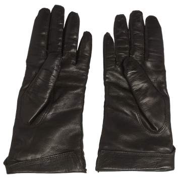 Pre Owned Just Cavali Dark Mocha Soft Leather Gloves S