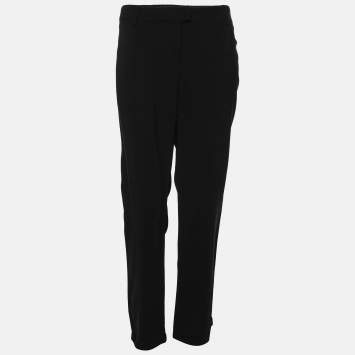 Pre Owned Just Cavalli Black Viscose Blend Trousers L