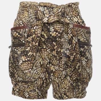 Pre Owned Just Cavalli Multicolor Printed Nylon Short S