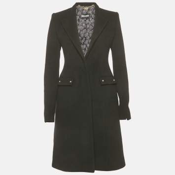 Pre Owned Just Cavalli Black Wool Tailored Coat S