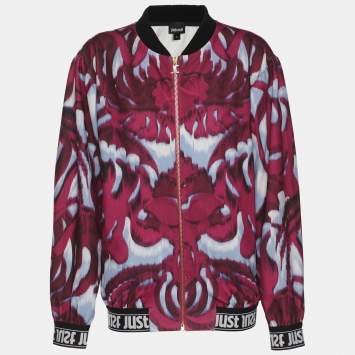 Pre Owned Just Cavalli Multicolor Printed Jersey Jacket S