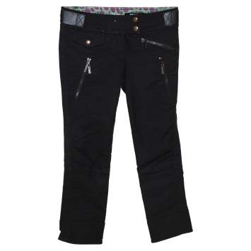 Pre Owned Just Cavalli Black Stretch Cotton Slim Fit Pants S