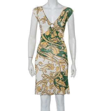 Pre Owned Just Cavalli Multicolor Printed Knit Sleeveless Mini Dress S