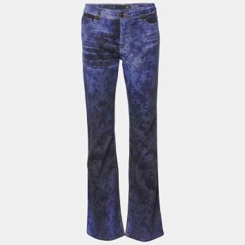 Pre Owned Just Cavalli Blue Ombre Denim Straight Leg Jeans M