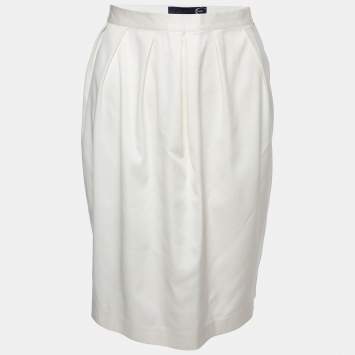 Pre Owned Just Cavalli Beige Pleated Mini Skirt M