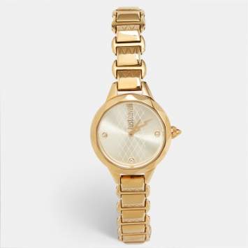 Just Cavalli Champagne Gold Plated Stainless Steel JC1L033M0035 Women's Wristwatch 30 mm