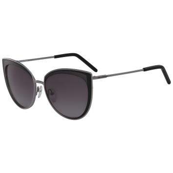 Pre Owned Karl Lagerfeld Shiny Gunmetal KL255S Cat Eye Sunglasses