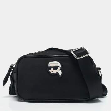 Pre Owned Karl Lagerfeld Nylon k/ikonik 2.0 Camera Crossbody Bag