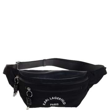 Pre Owned Karl Lagerfeld Black Nylon Rue St. Guillaume Belt Bag