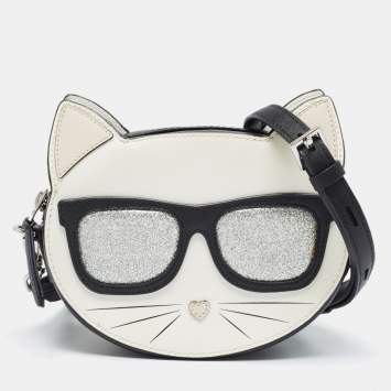 Pre Owned Karl Lagerfeld Multicolor Leather Maybelle Cat Crossbody Bag