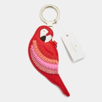 Pre Owned Kate Spade Multicolor Leather Parrot Key Chain