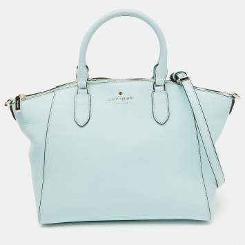 Pre Owned Kate Spade Light Blue Leather Medium Parker Satchel