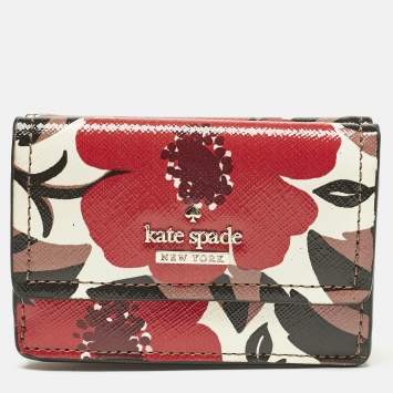 Pre Owned Kate Spade Multicolor Leather Trifold Compact Wallet