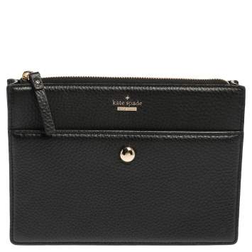 Pre Owned Kate Spade Black Leather Crossbody Bags