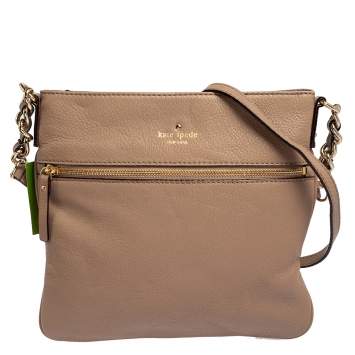 Pre Owned Kate Spade Pink Leather Cobble Hill Ellen Crossbody Bag