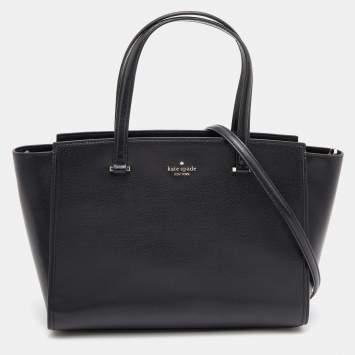 Pre Owned Kate Spade Black Leather Large Patterson Drive Geraldine Satchel