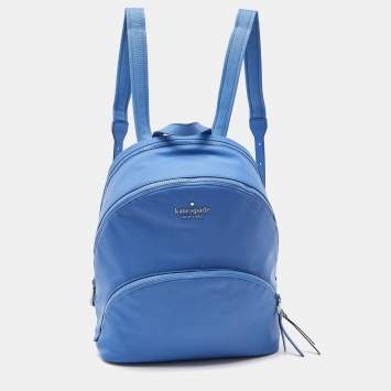 Pre Owned Kate Spade Blue Nylon Large Karissa Backpack