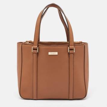 Pre Owned Kate Spade Brown Leather Newbury Lane Tote