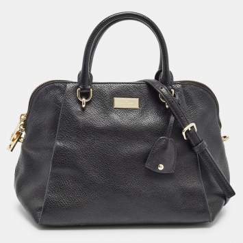 Pre Owned Kate Spade Black Leather Zip Satchel