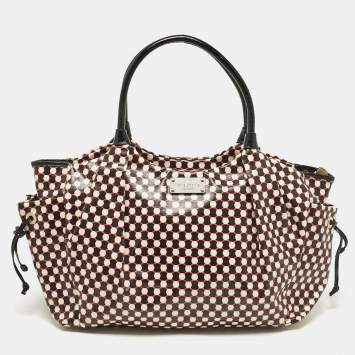 Pre Owned Kate Spade Multicolor Coated Canvas Polka Dots Stevie Tote