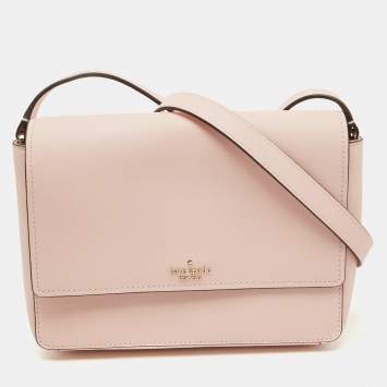 Pre Owned Kate Spade Light Pink Saffiano Leather Cove Street Dody Crossbody Bag