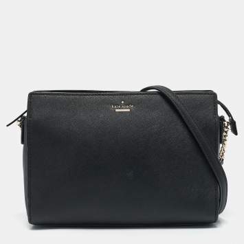 Kate Spade Black Saffiano Leather Cameron Street Zip Crossbody Bag