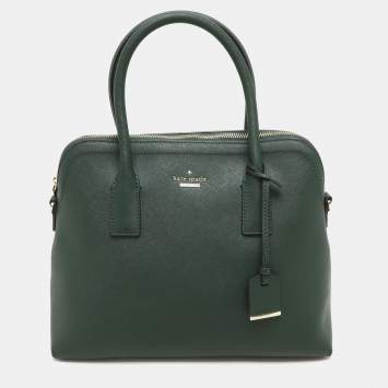 Pre Owned Kate Spade Green Leather Dome Satchel