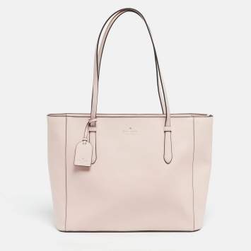 Pre Owned Kate Spade Pink Leather Shopper Tote