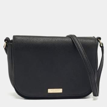 Pre Owned Kate Spade Black Leather Nadine Flap Shoulder Bag